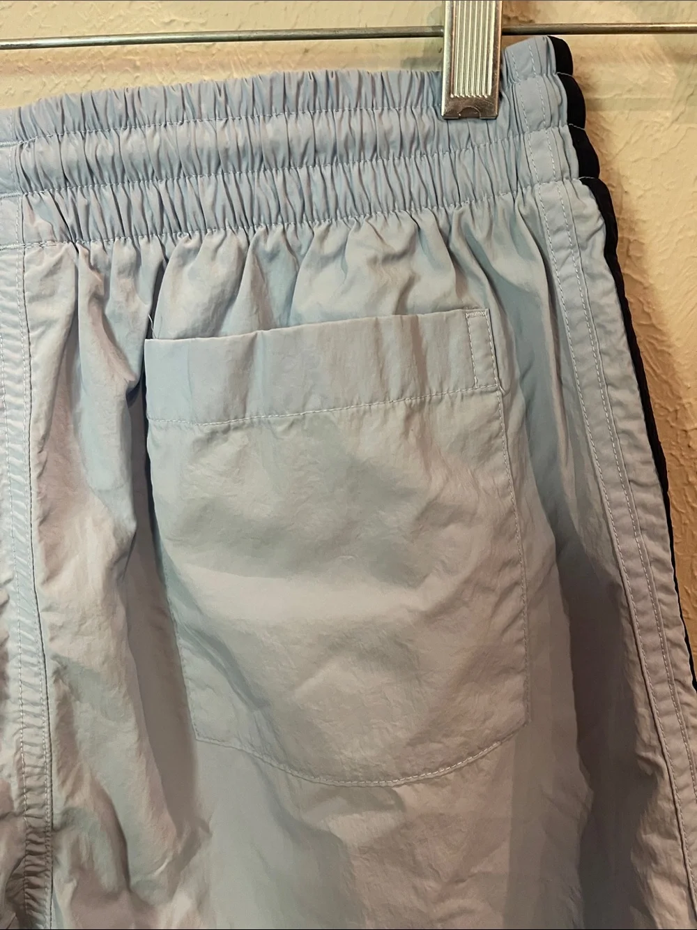Adidas Men’s Medium Light Blue Shorts with Navy Trim